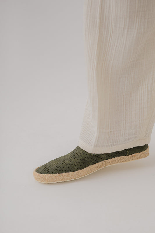 Olive Textured Espadrillas - Hustle N Holla