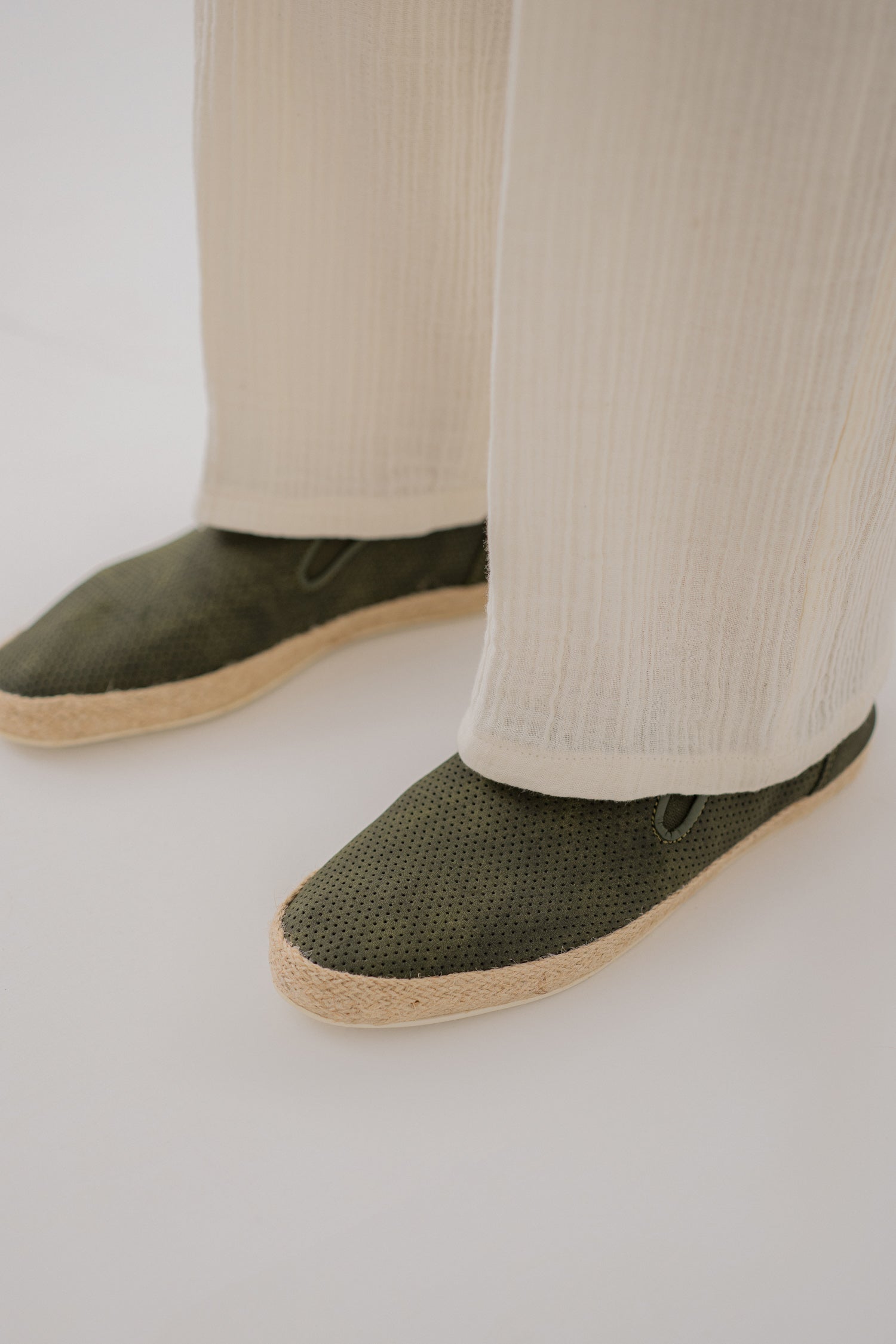 Olive Textured Espadrillas
