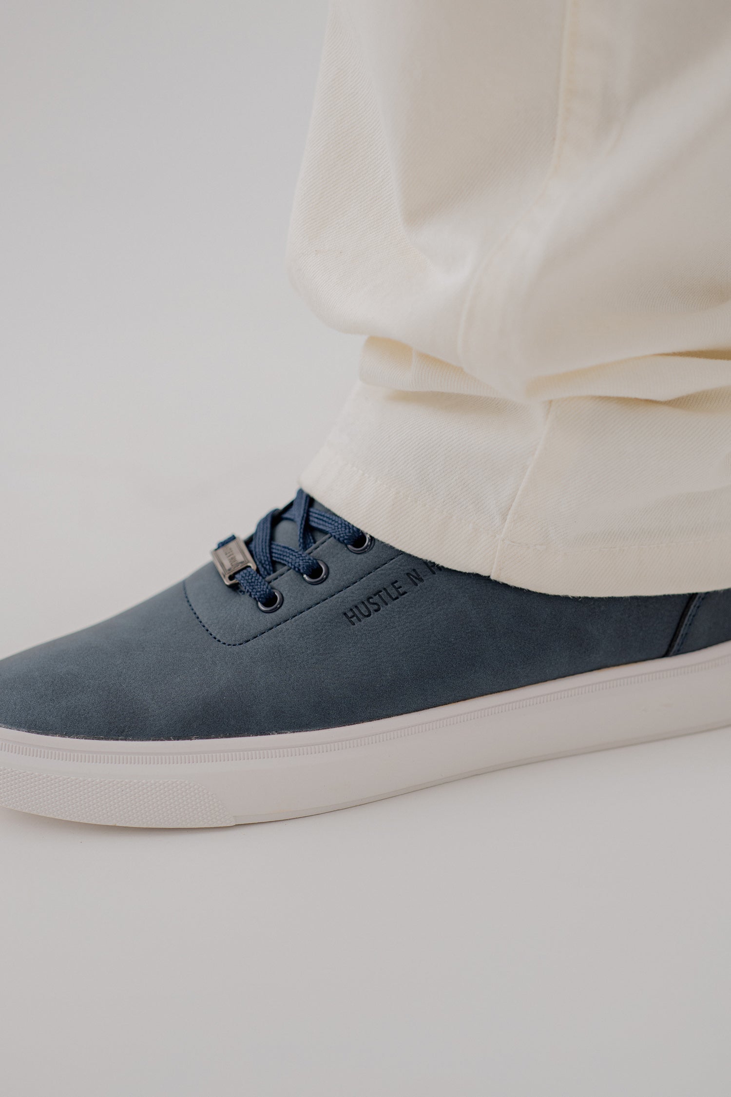 Navy Suede Low Top Sneakers - Hustle N Holla