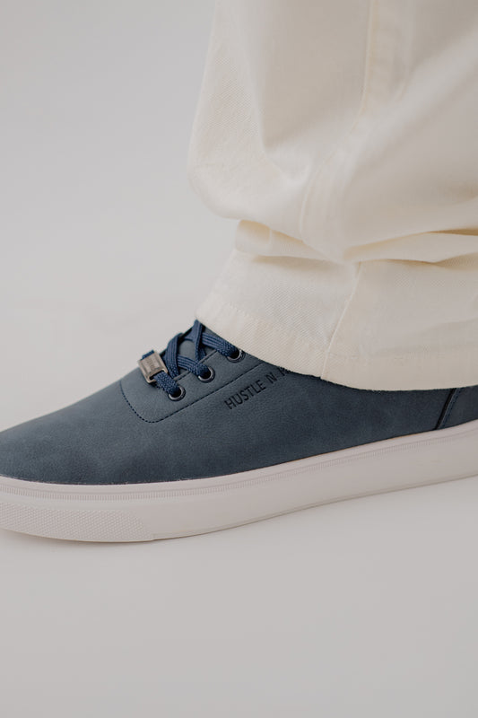 Navy Suede Low Top Sneakers - Hustle N Holla