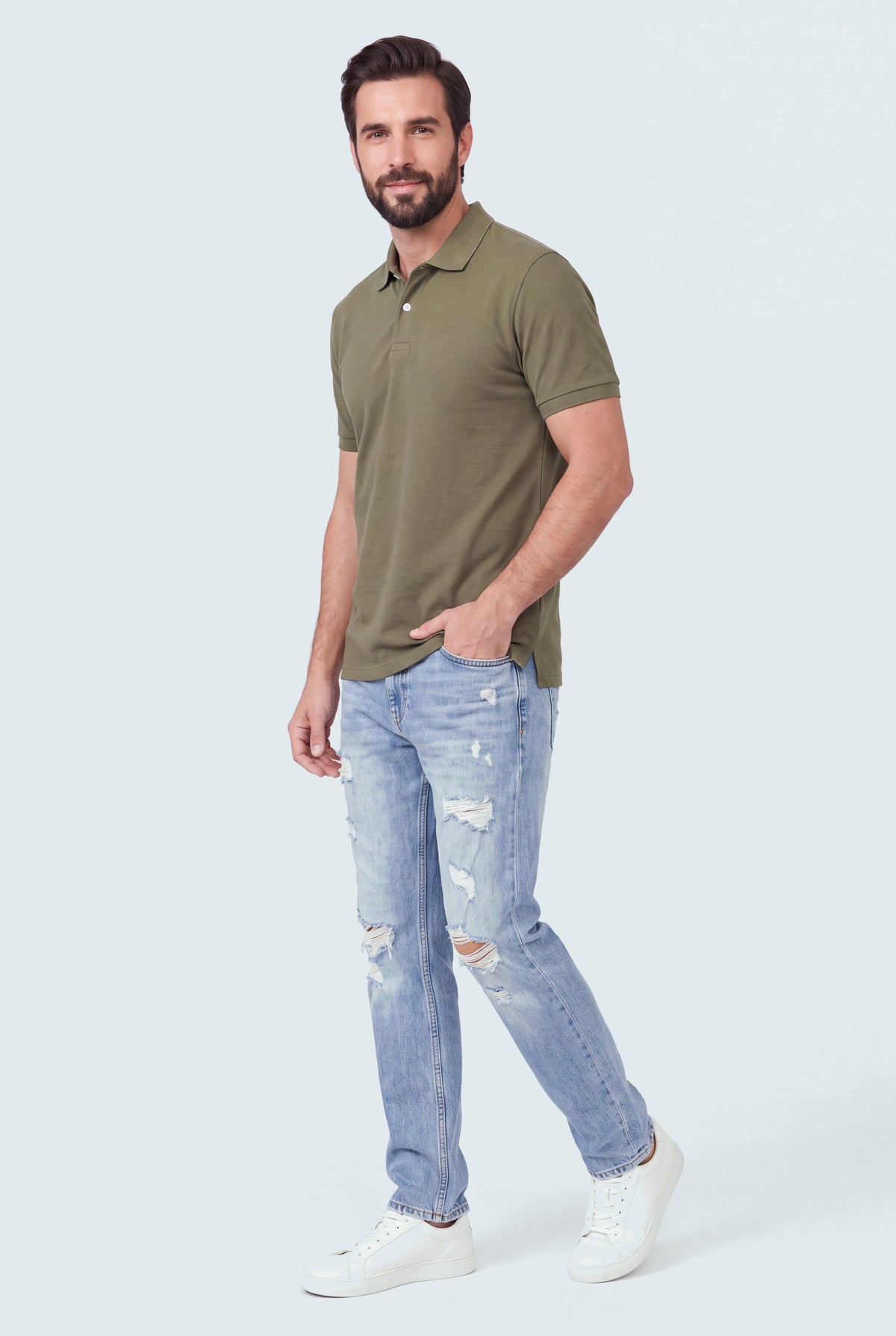 Ripped Straight-Fit Jeans - Hustle N Holla
