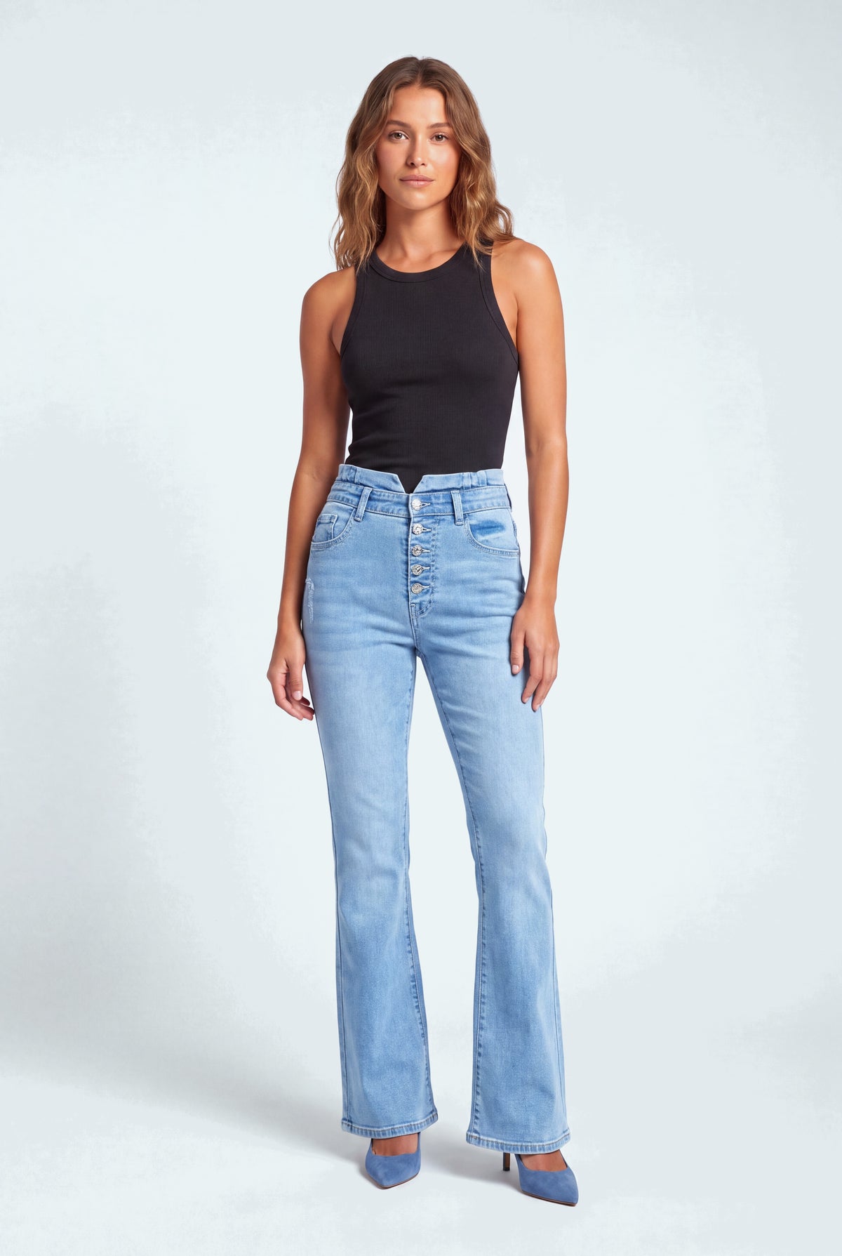 Rosalie Flared Denim Jeans - Hustle N Holla