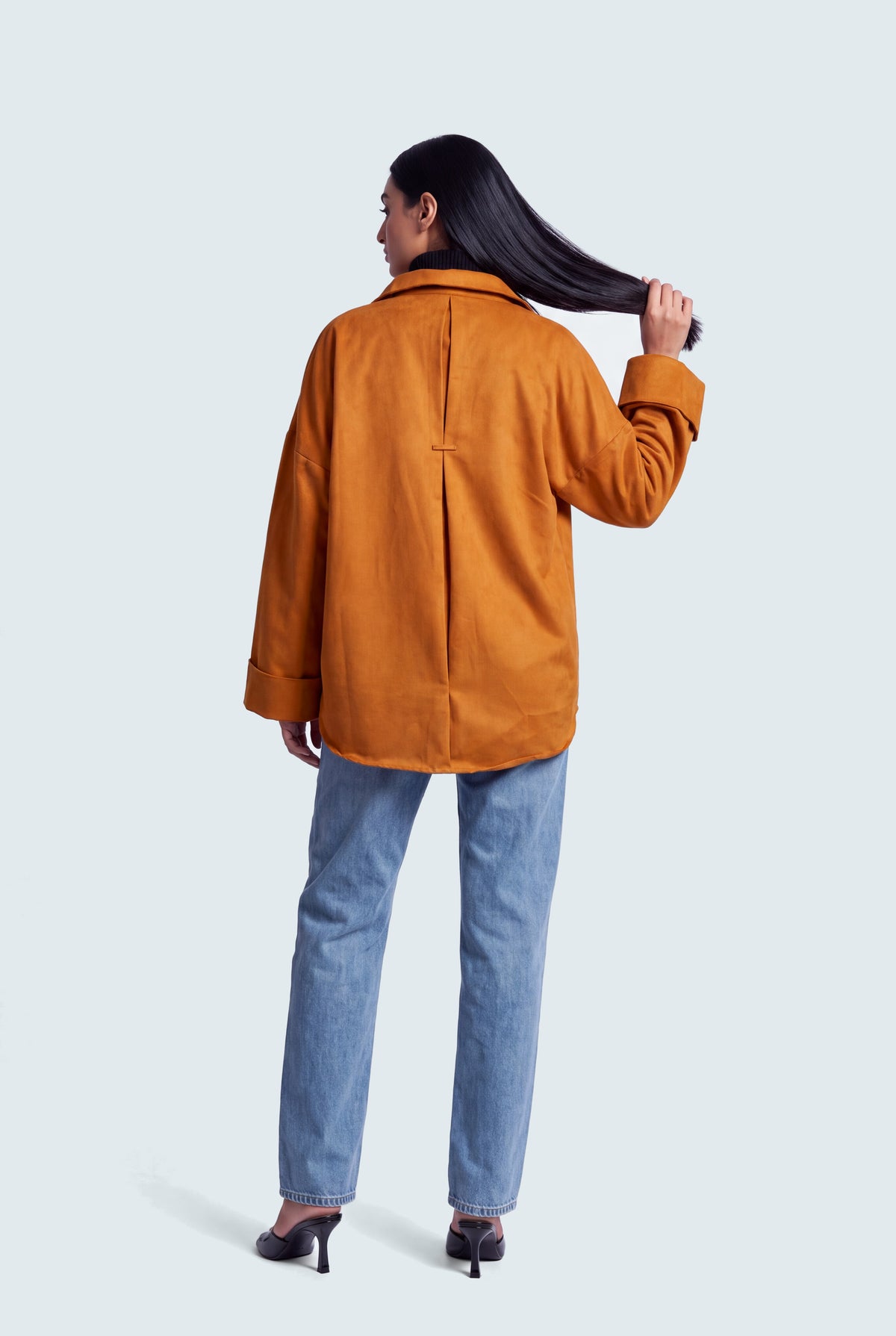 Rust Relaxed Fit Suede Shirt - Hustle N Holla