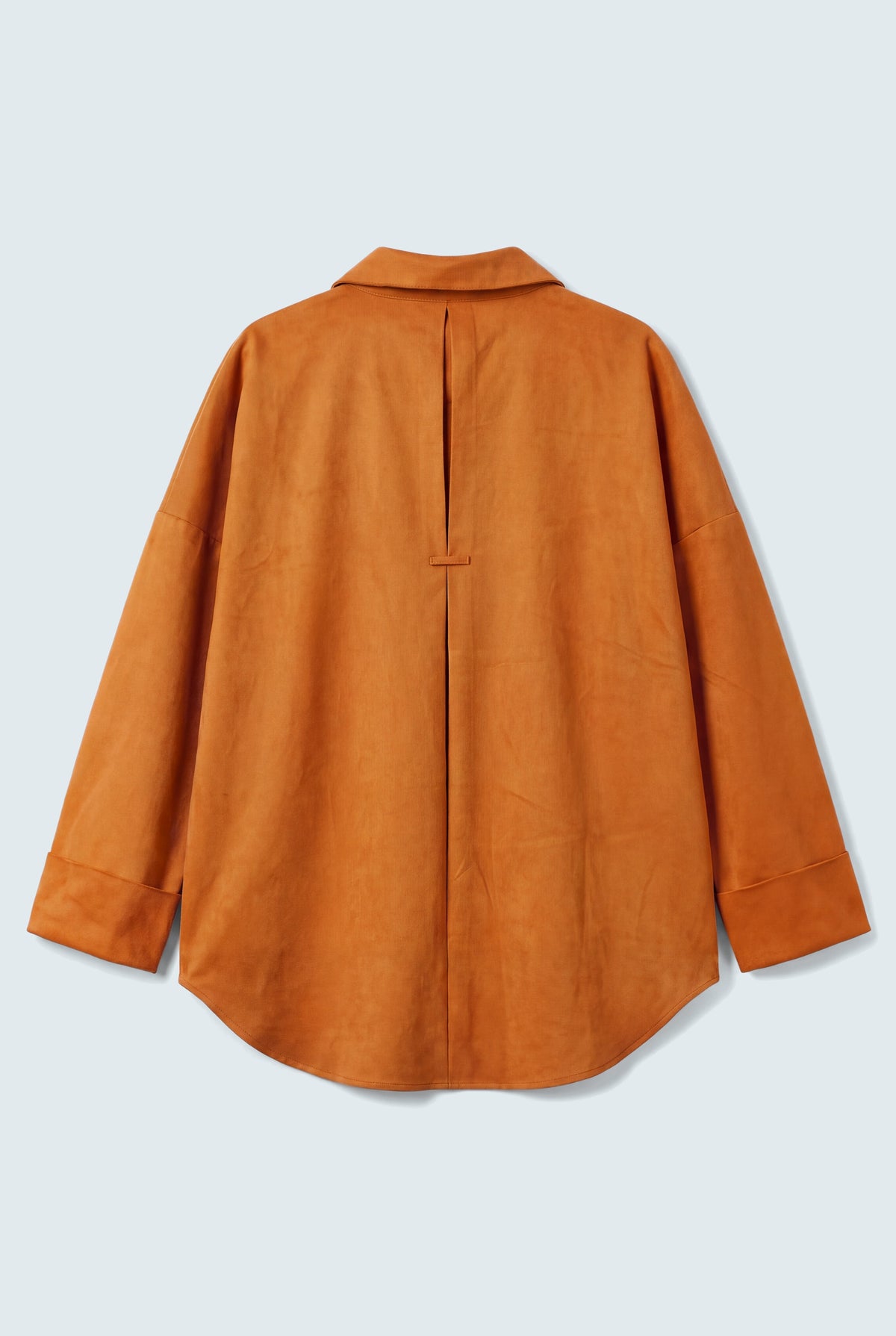 Rust Relaxed Fit Suede Shirt - Hustle N Holla