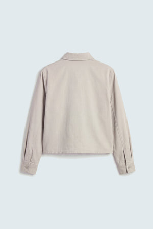 Sage Green Relaxed Fit Crop Shirt - Hustle N Holla