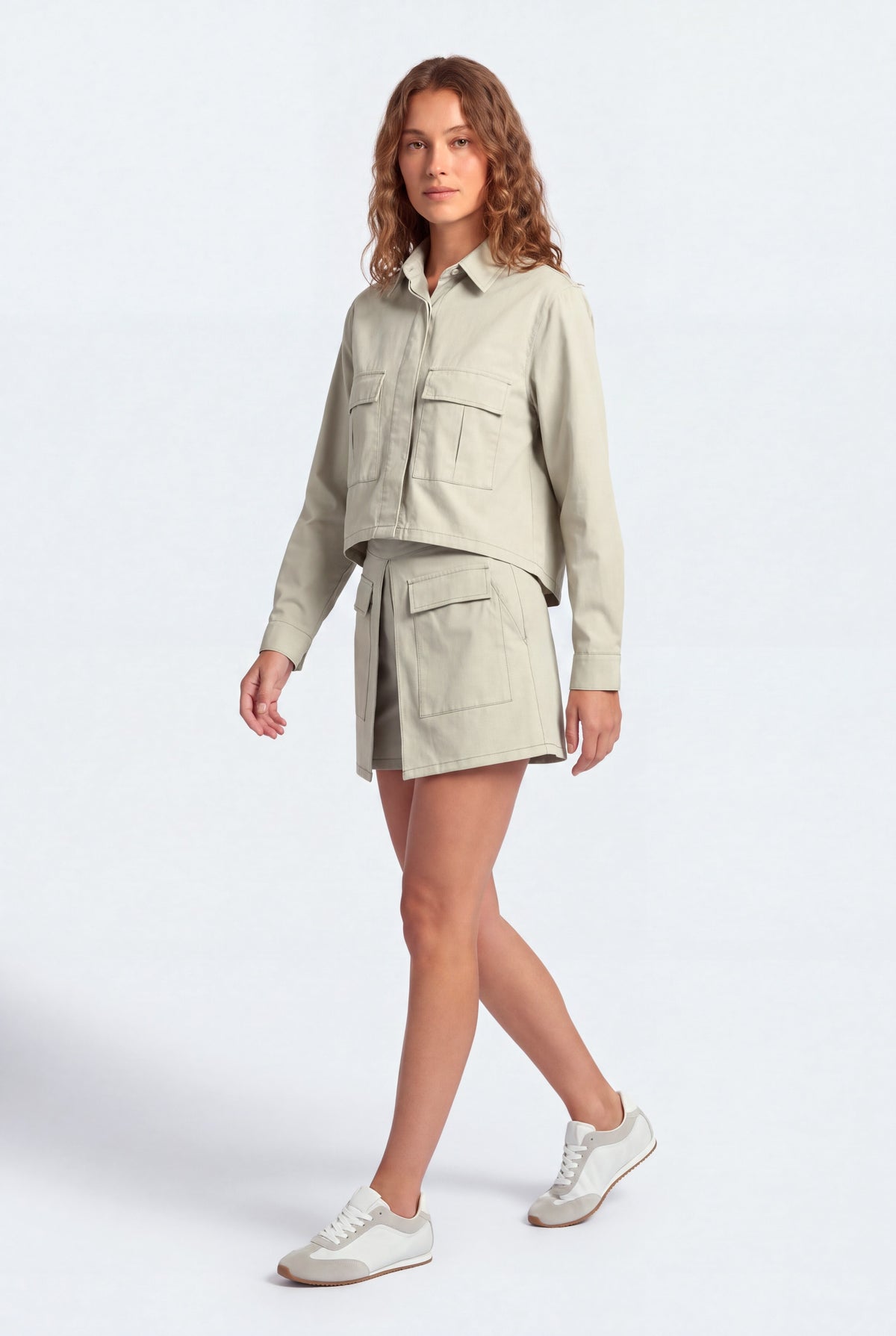Sage Green Shorts - Front View - Hustle N Holla