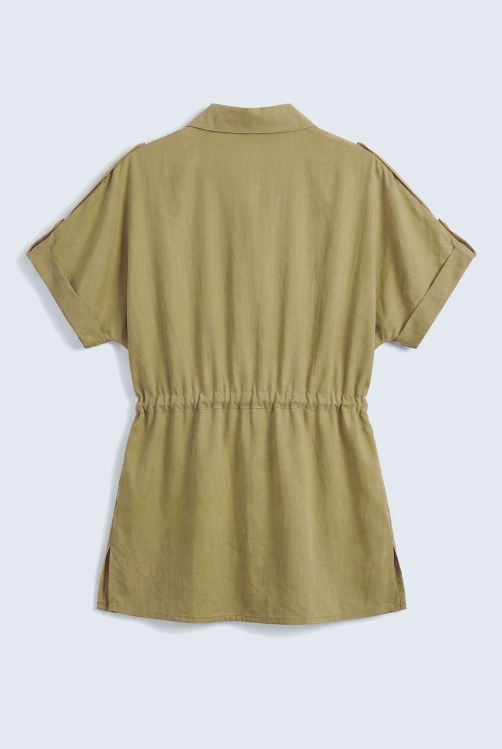 Sage Green Silk Shirt with Batwing Sleeves - Hustle N Holla