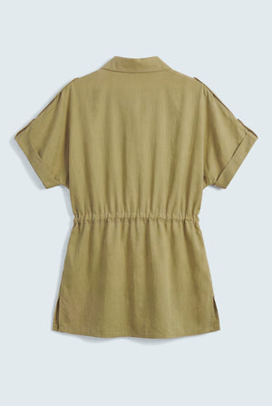 Sage Green Silk Shirt with Batwing Sleeves - Hustle N Holla