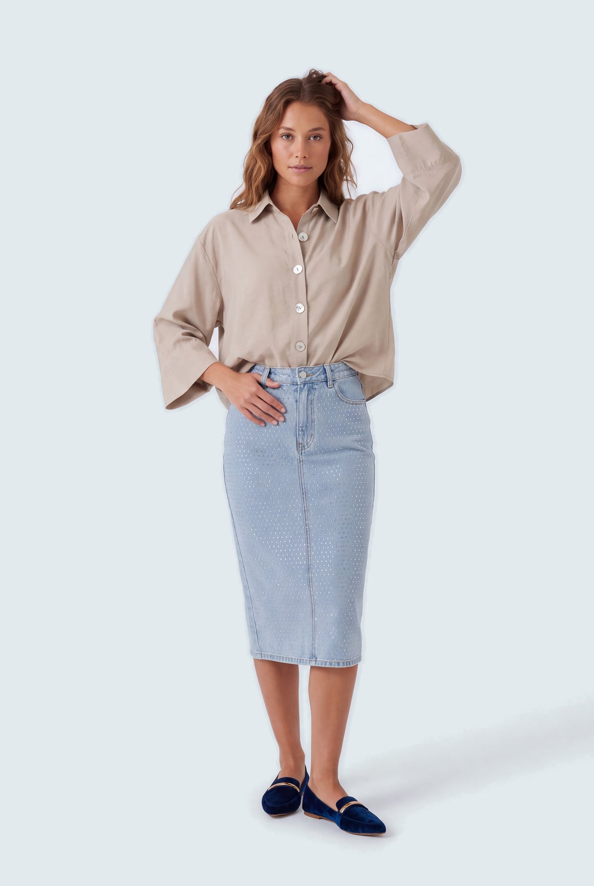 Sand Regular Fit Button Down Shirt - Hustle N Holla
