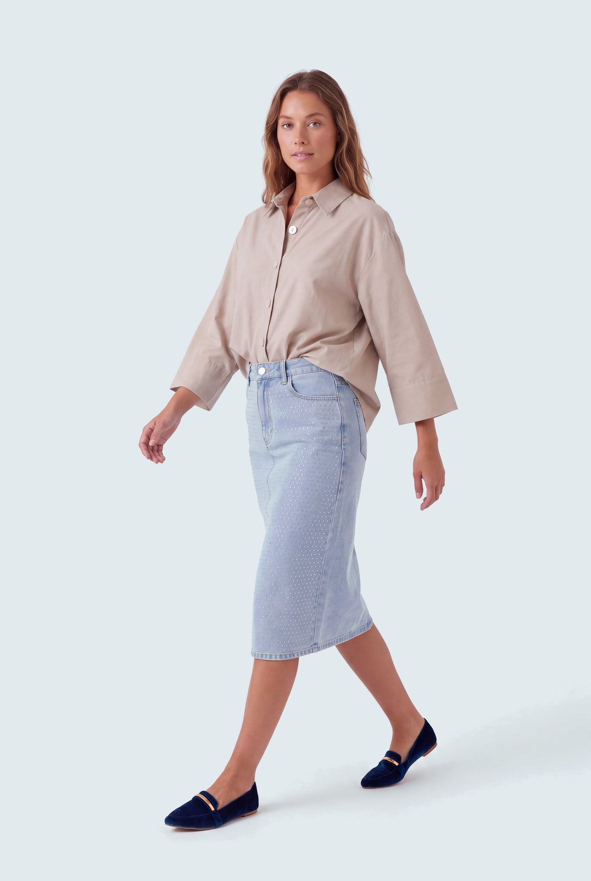 Sand Regular Fit Button Down Shirt - Hustle N Holla
