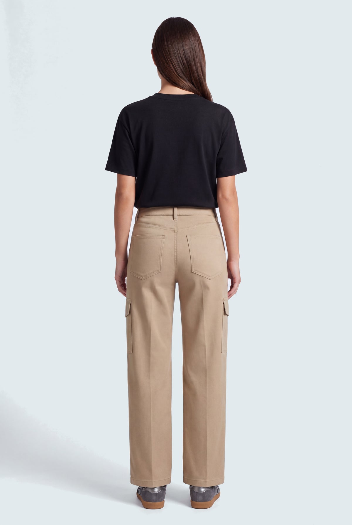 Stone Wash Mid Rise Wide Leg Cargo Jeans - Hustle N Holla