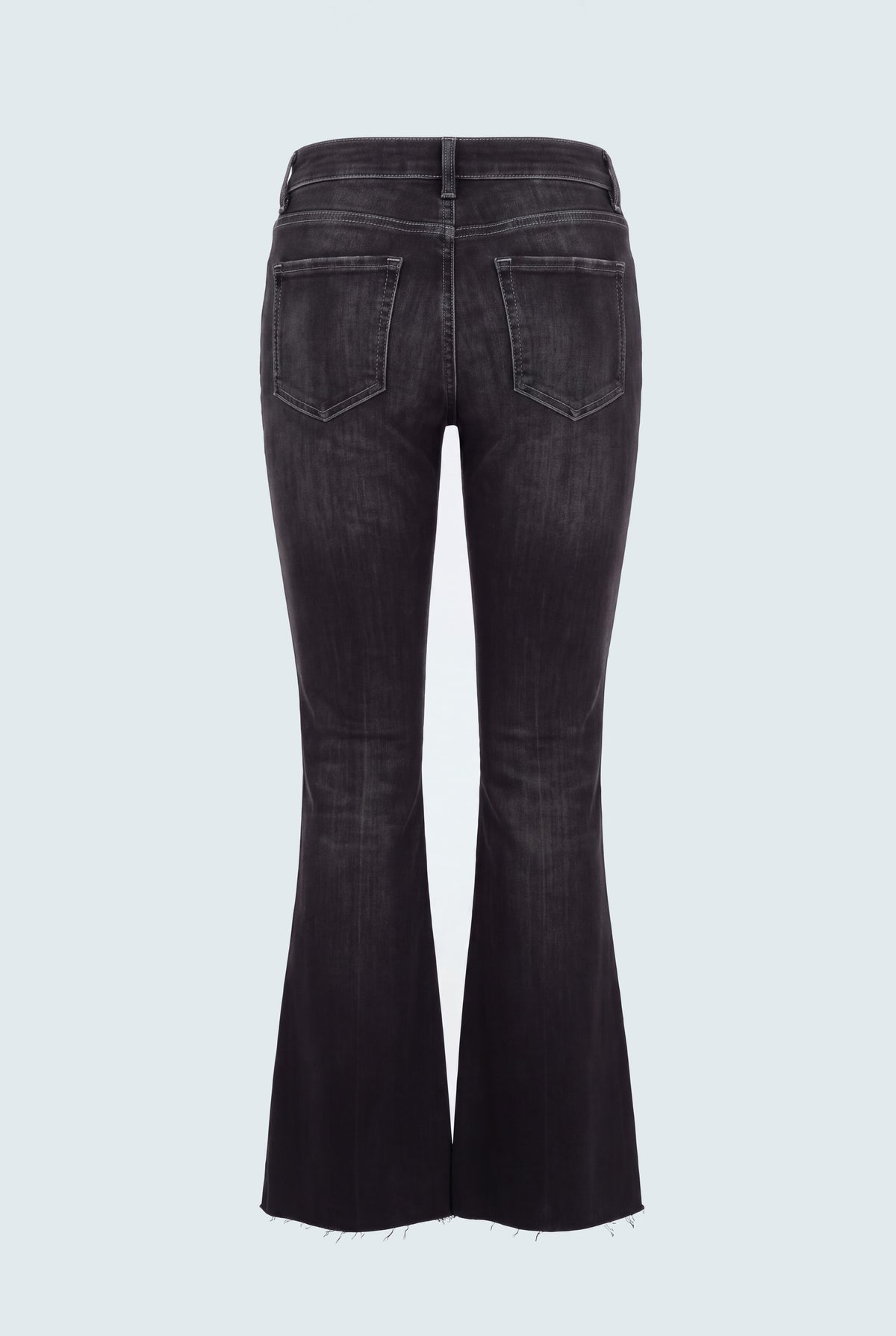 TUMMY SHAPER Wash Black Mid Rise Flared Jeans - Hustle N Holla