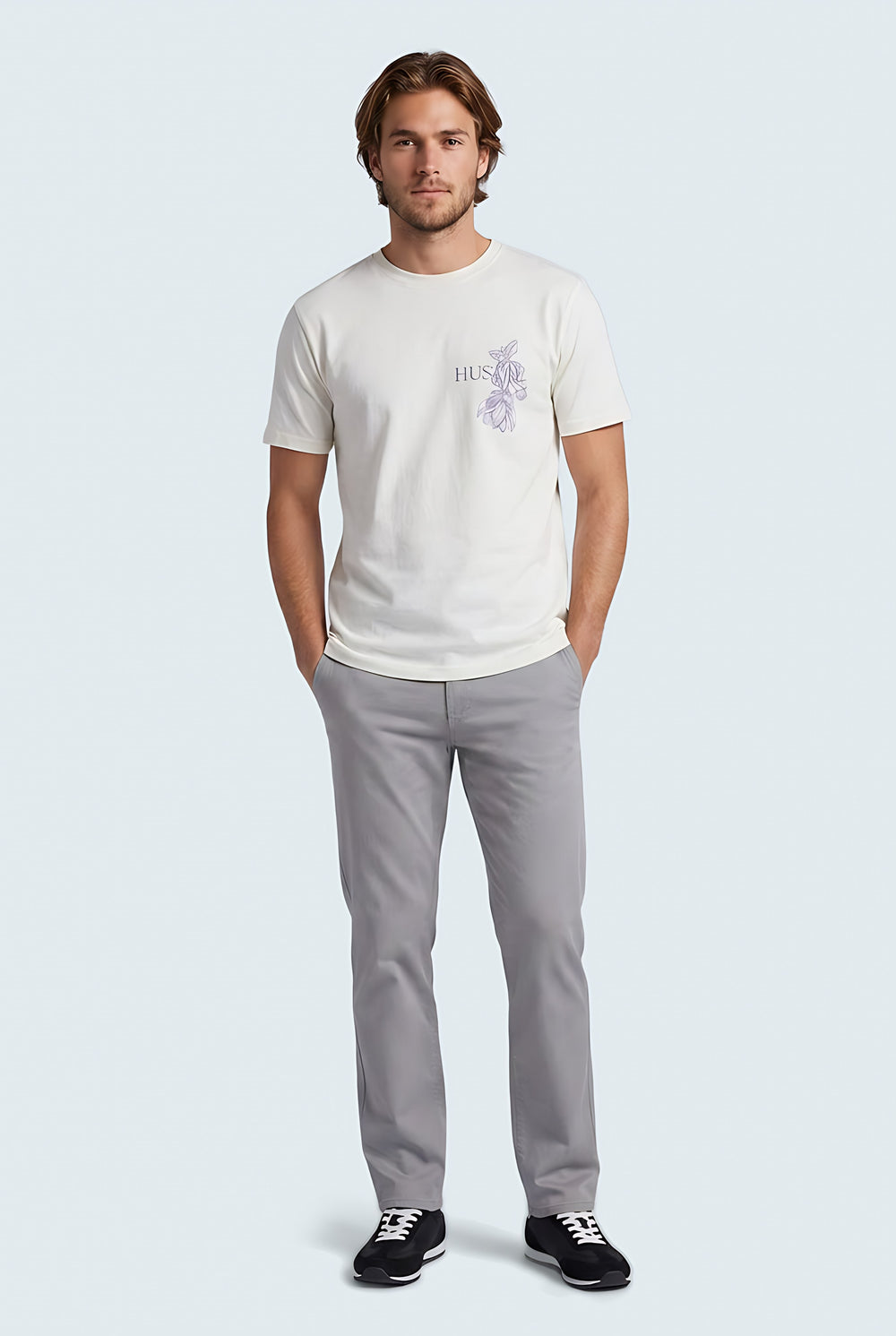 Unisex Graphic White Relaxed Fit T-Shirt - Front View Men - Hustle N Holla