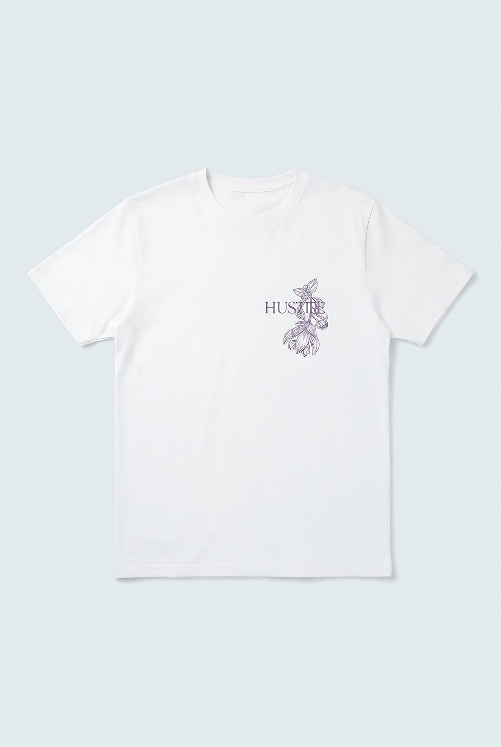 Unisex Graphic White Relaxed Fit T-Shirt - Front Flat Lay - Hustle N Holla