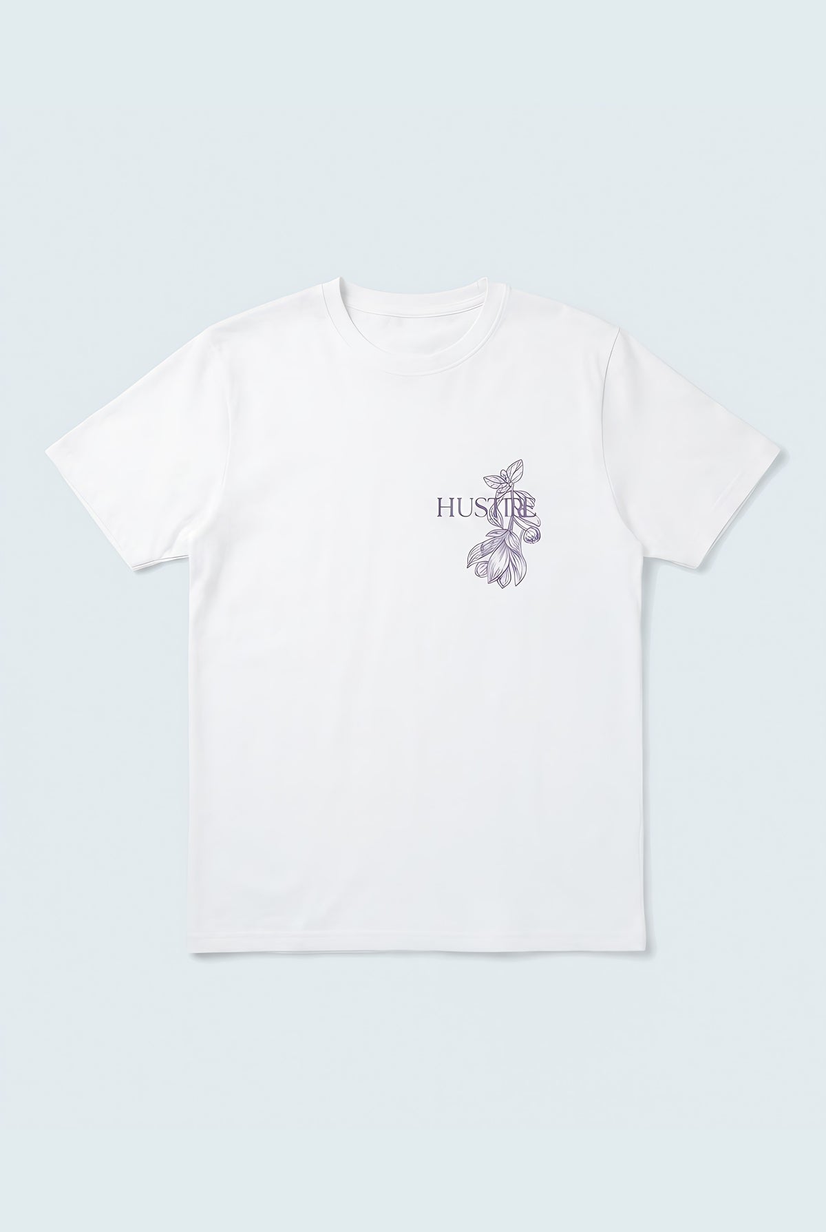 Unisex Graphic White Relaxed Fit T-Shirt - Front Flat Lay - Hustle N Holla
