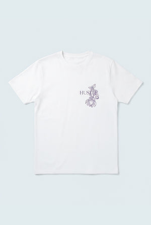 Unisex Graphic White Relaxed Fit T-Shirt - Front Flat Lay - Hustle N Holla