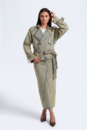 Vintage Style Trench Coat - Hustle N Holla