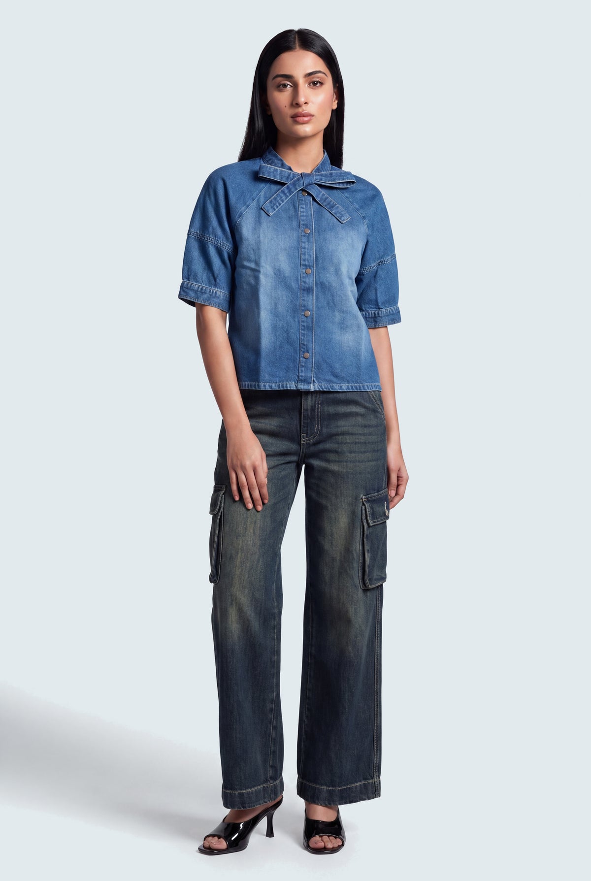Vintage Wash Cargo Jeans - Hustle N Holla
