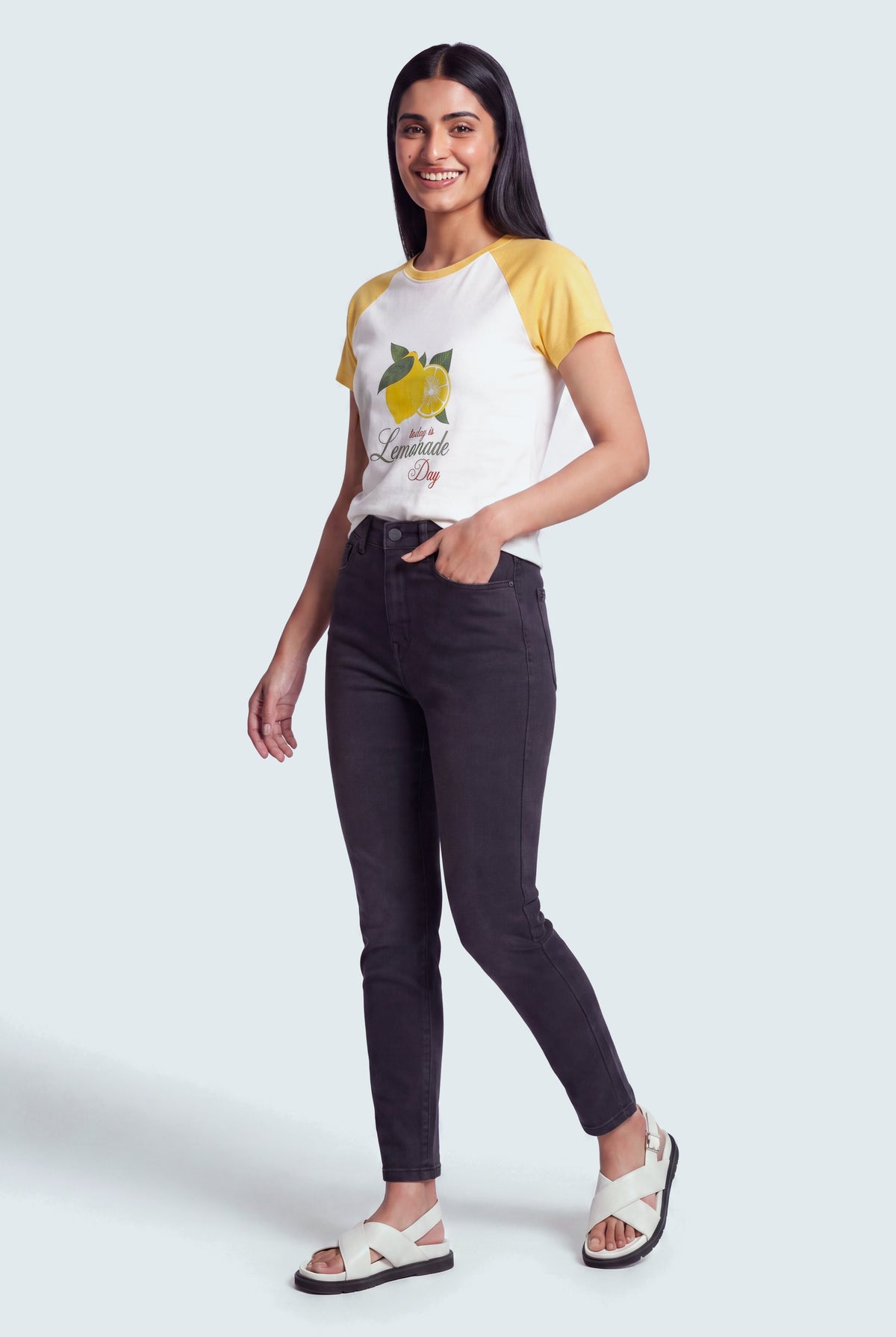 Washed Black High Rise Skinny Jeans - Hustle N Holla