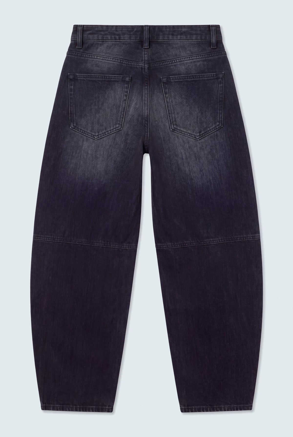 Washed Black Mid Rise Barrel Jeans - Hustle N Holla