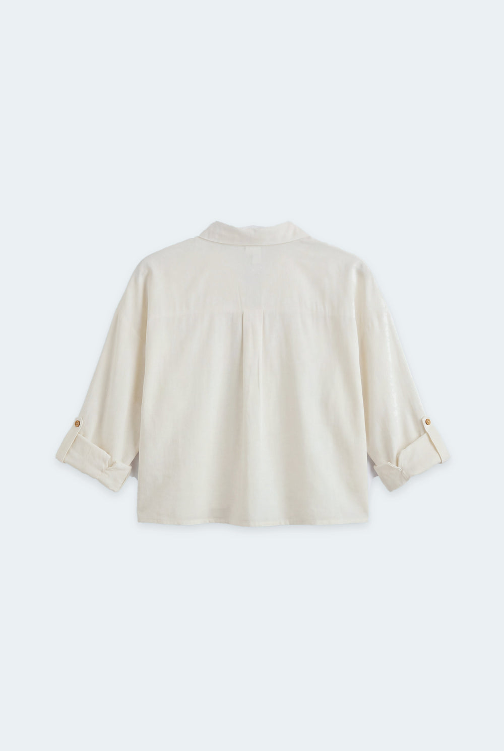 White Cotton Relaxed Fit Crop Button Down Shirt - Hustle N Holla