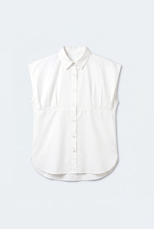 White Cotton Relaxed Fit Peplum Shirt - Hustle N Holla