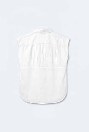 White Cotton Relaxed Fit Peplum Shirt - Hustle N Holla