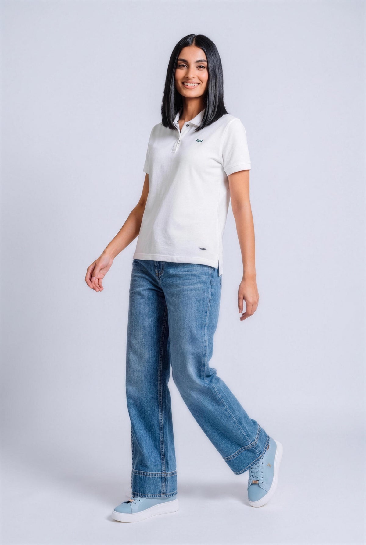 White Regular Fit Polo Shirt - Hustle N Holla