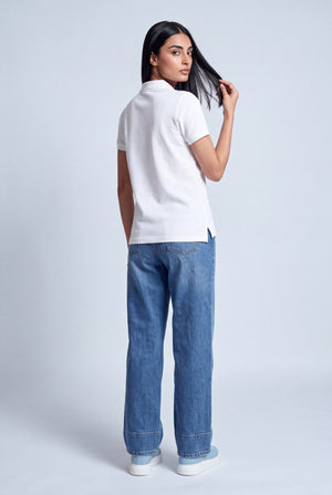 White Regular Fit Polo Shirt - Hustle N Holla