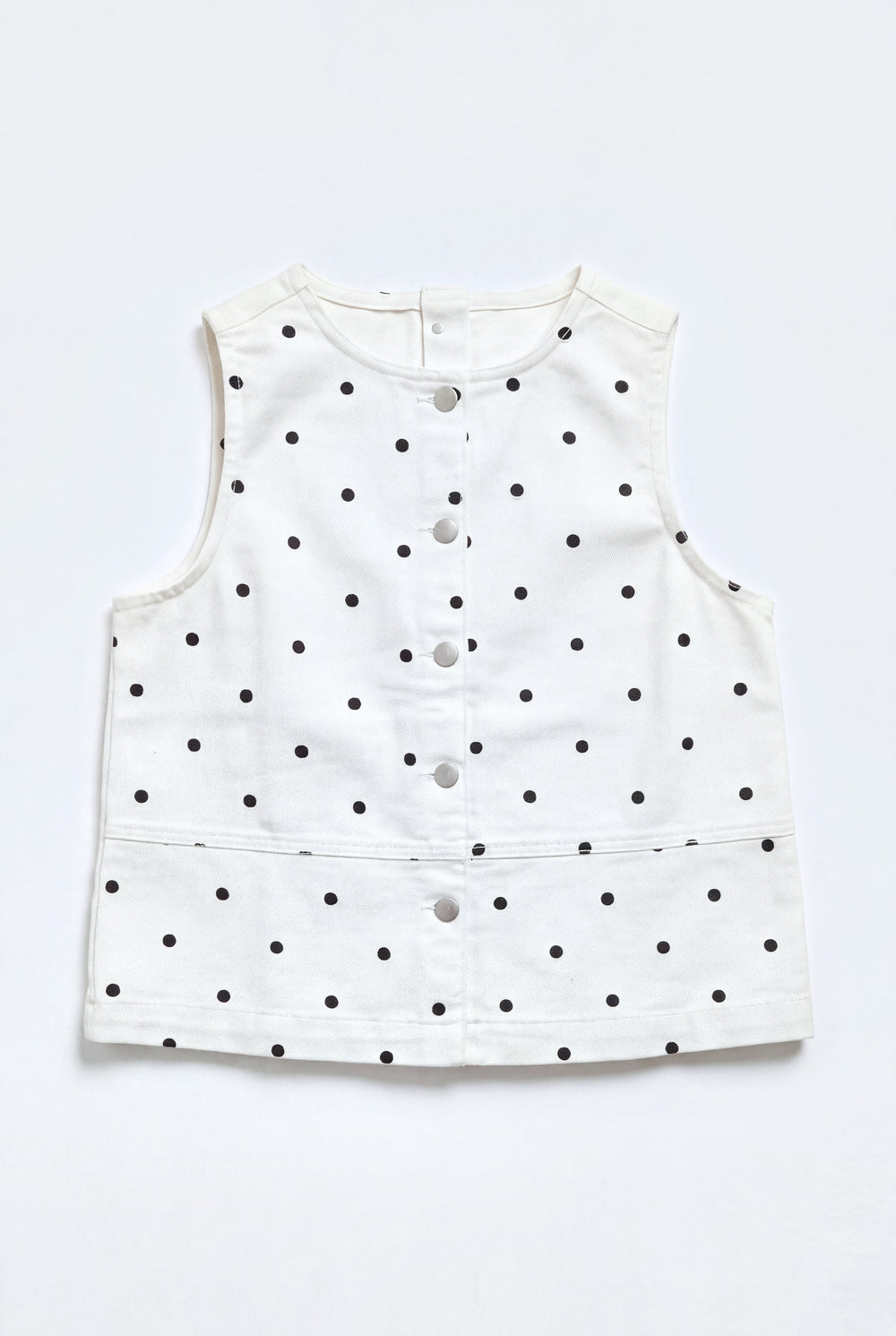 White Relaxed Fit Printed Denim Vest - Hustle N Holla