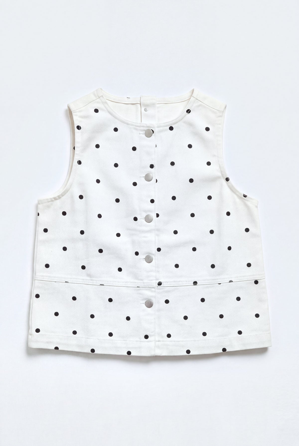 White Relaxed Fit Printed Denim Vest - Hustle N Holla