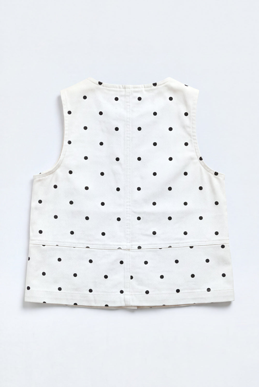 White Relaxed Fit Printed Denim Vest - Hustle N Holla