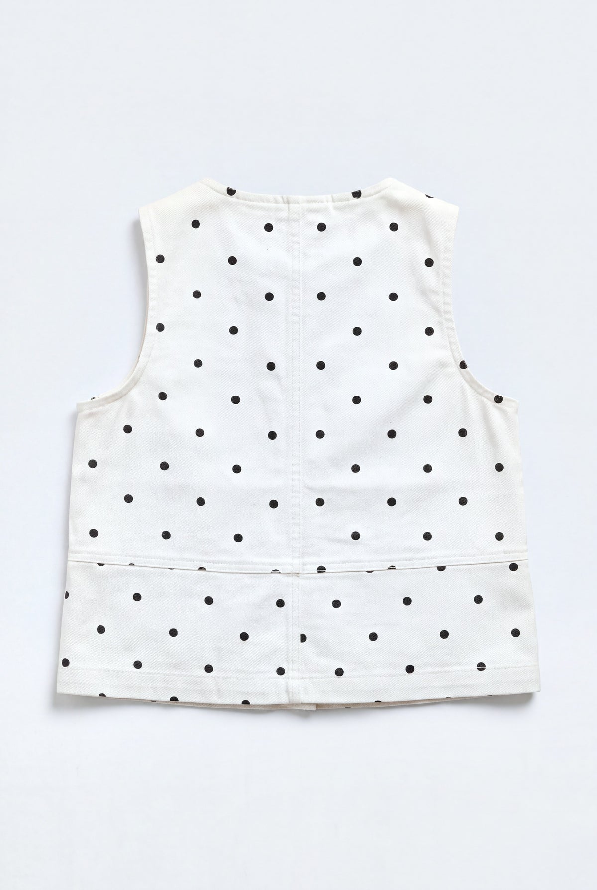 White Relaxed Fit Printed Denim Vest - Hustle N Holla