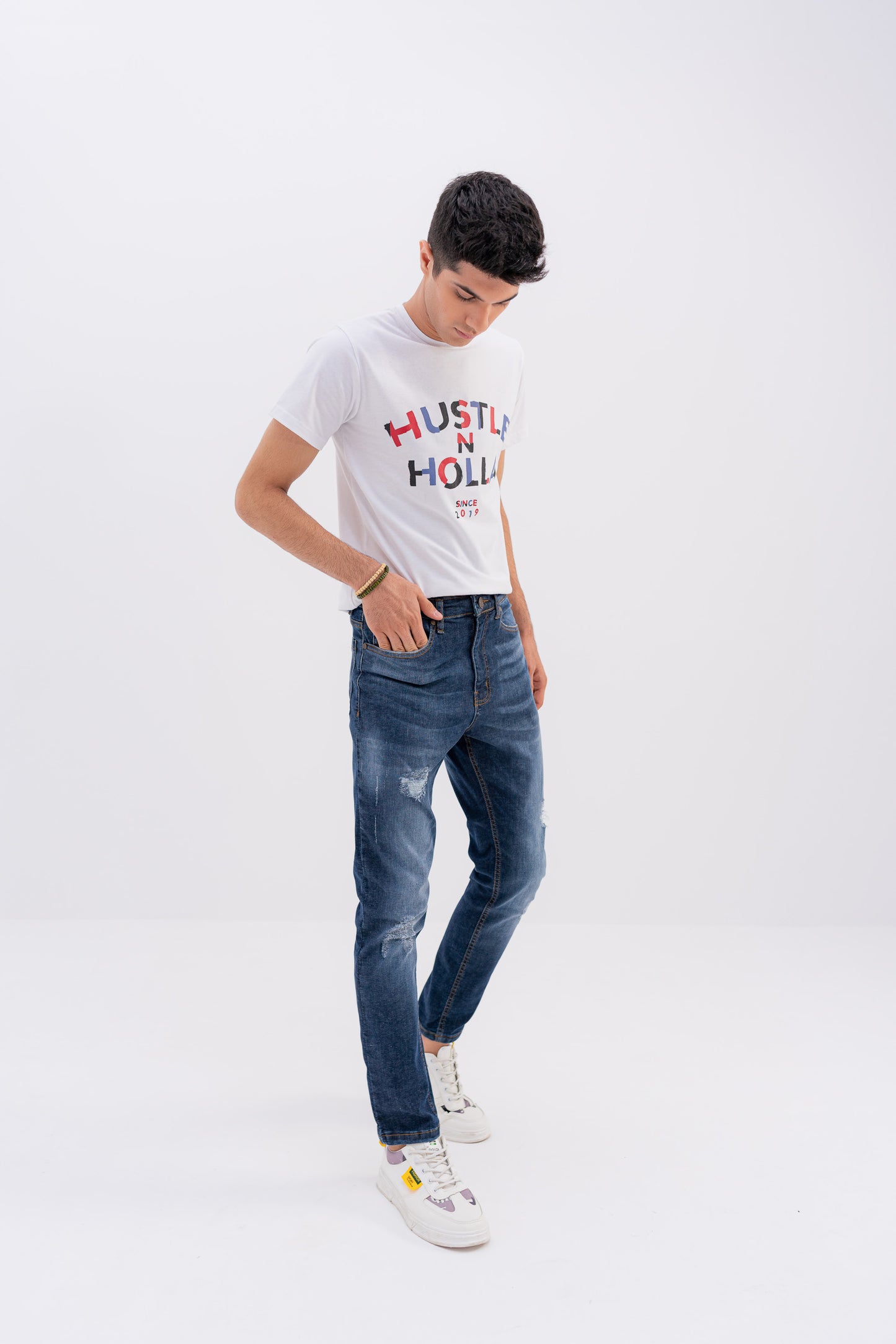 HNH Western Skinny Fit Jeans