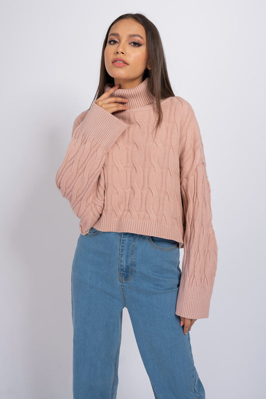 Blush Pink Loong Sleeve Jumper - Hustle N Holla