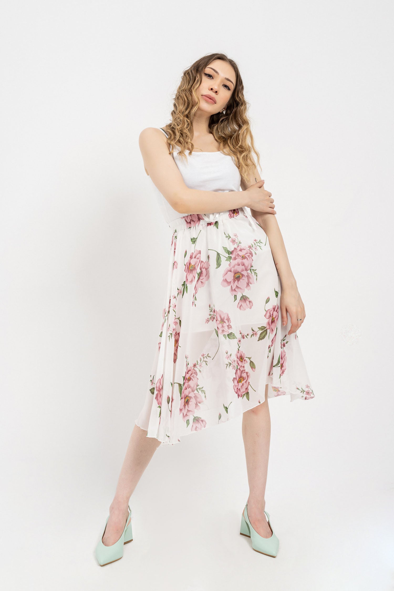 Floral Minor Fault Printed Skirt - Hustle N Holla