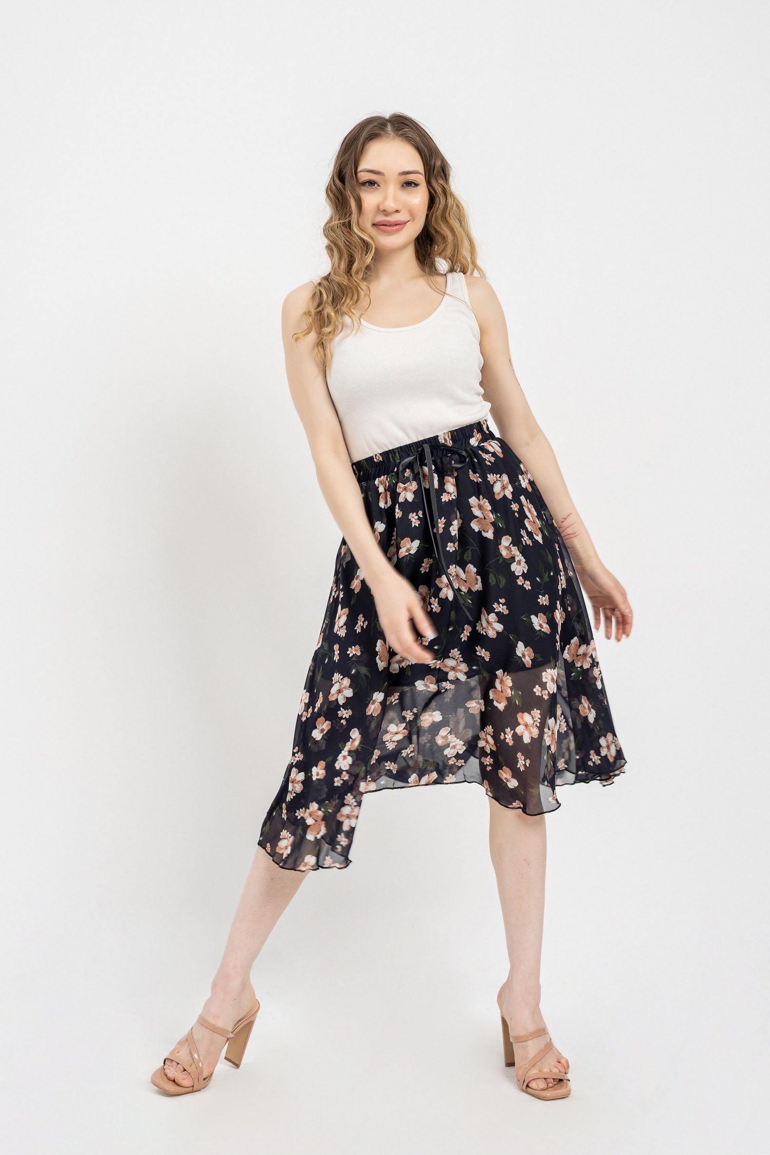 Floral Minor Fault Printed Skirt - Hustle N Holla