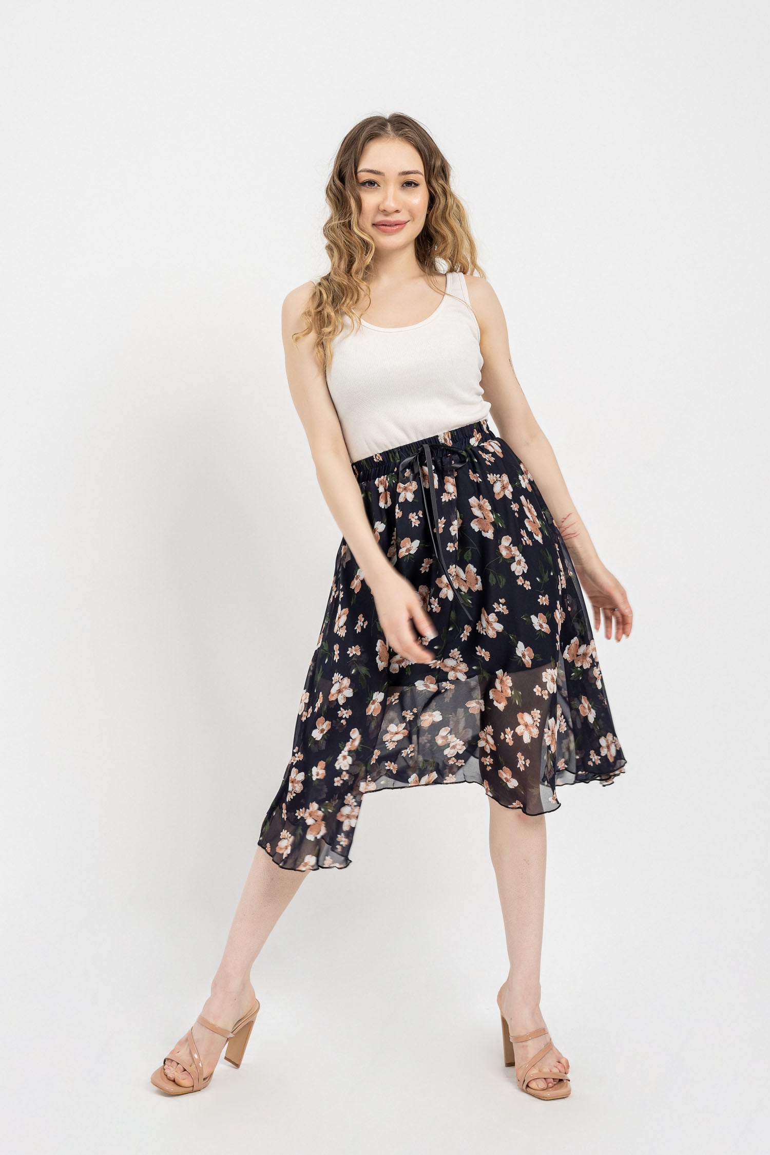 Floral Printed Skirt - Hustle N Holla