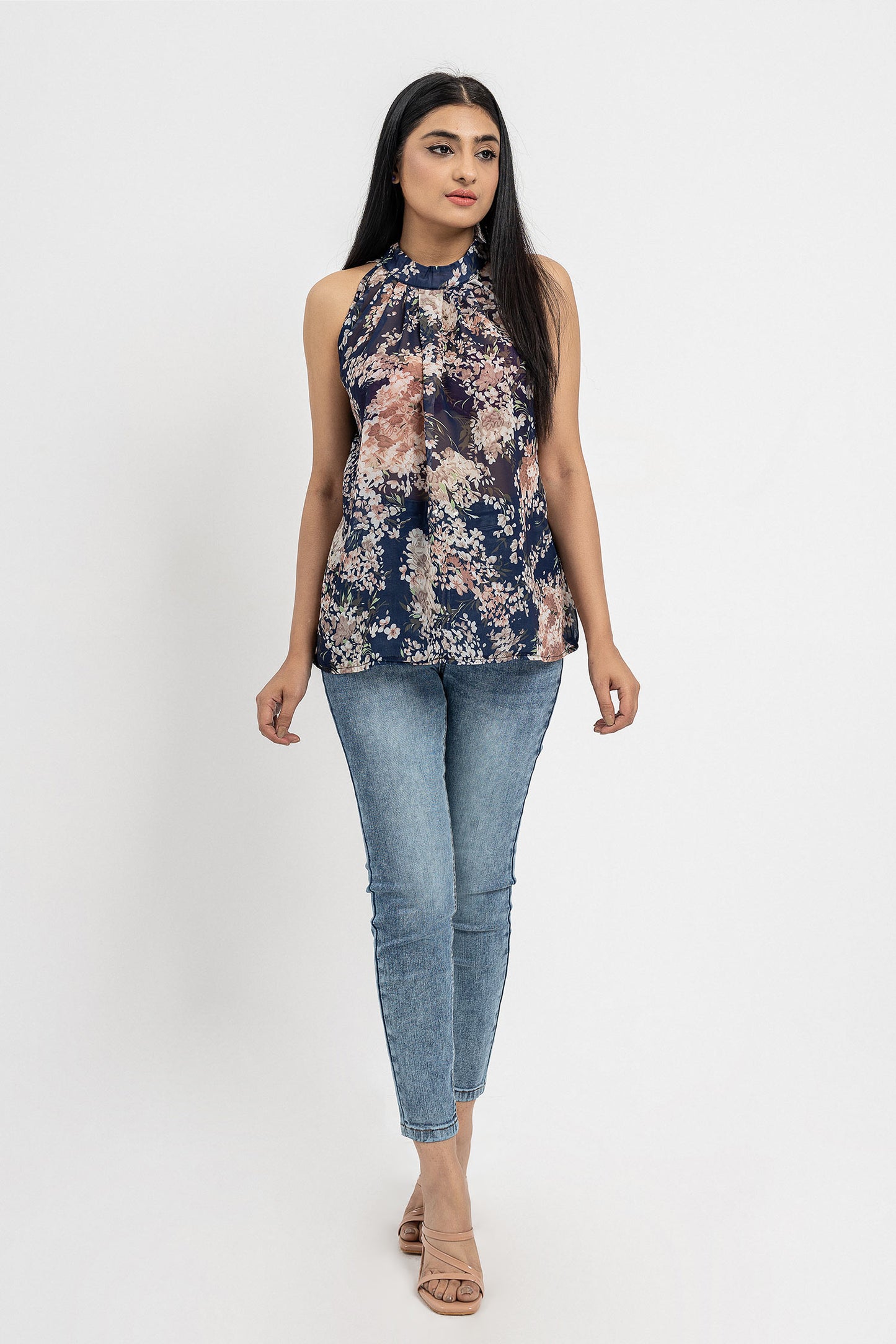 Georgette Printed Blouse - Hustle N Holla