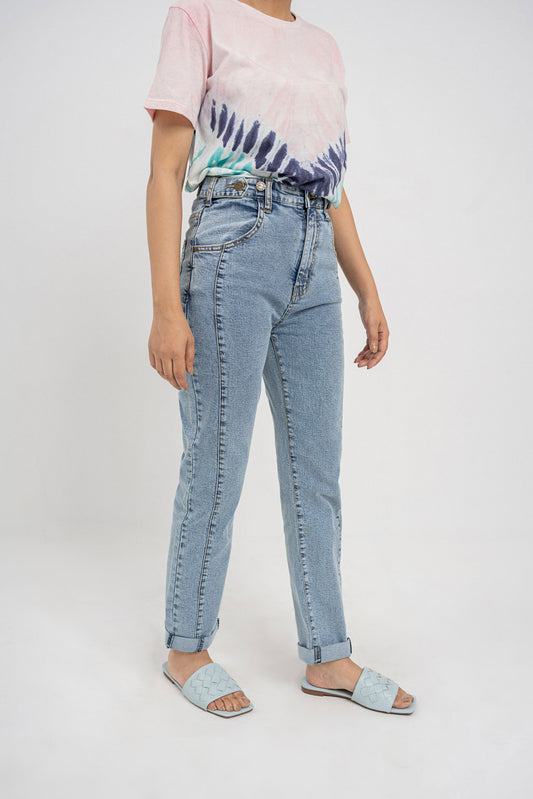 HNH Tapered Mom Jeans - Hustle N Holla