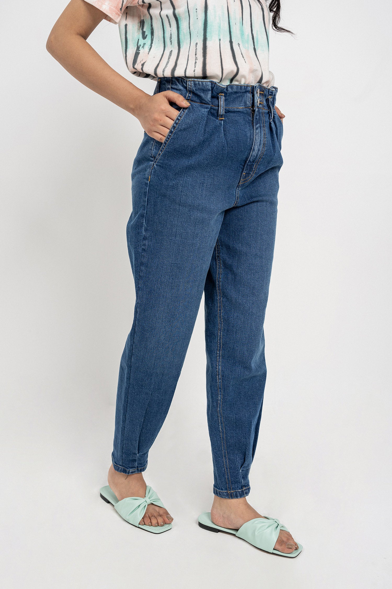 Blue Wash Slim-Fit Jeans - Hustle N Holla