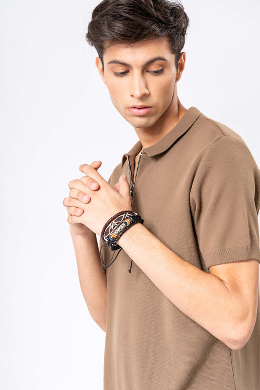 HNH Cotton knitted Polo Shirt - Hustle N Holla