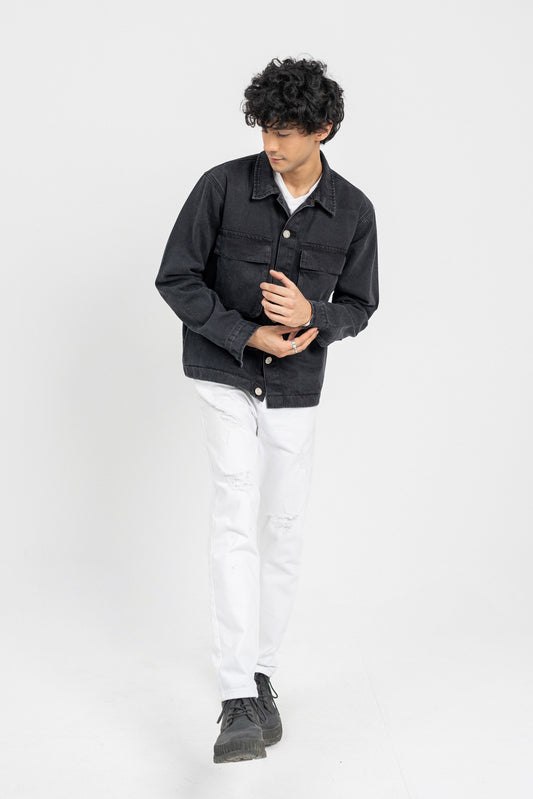HNH Raw White Fit Jeans - Hustle N Holla
