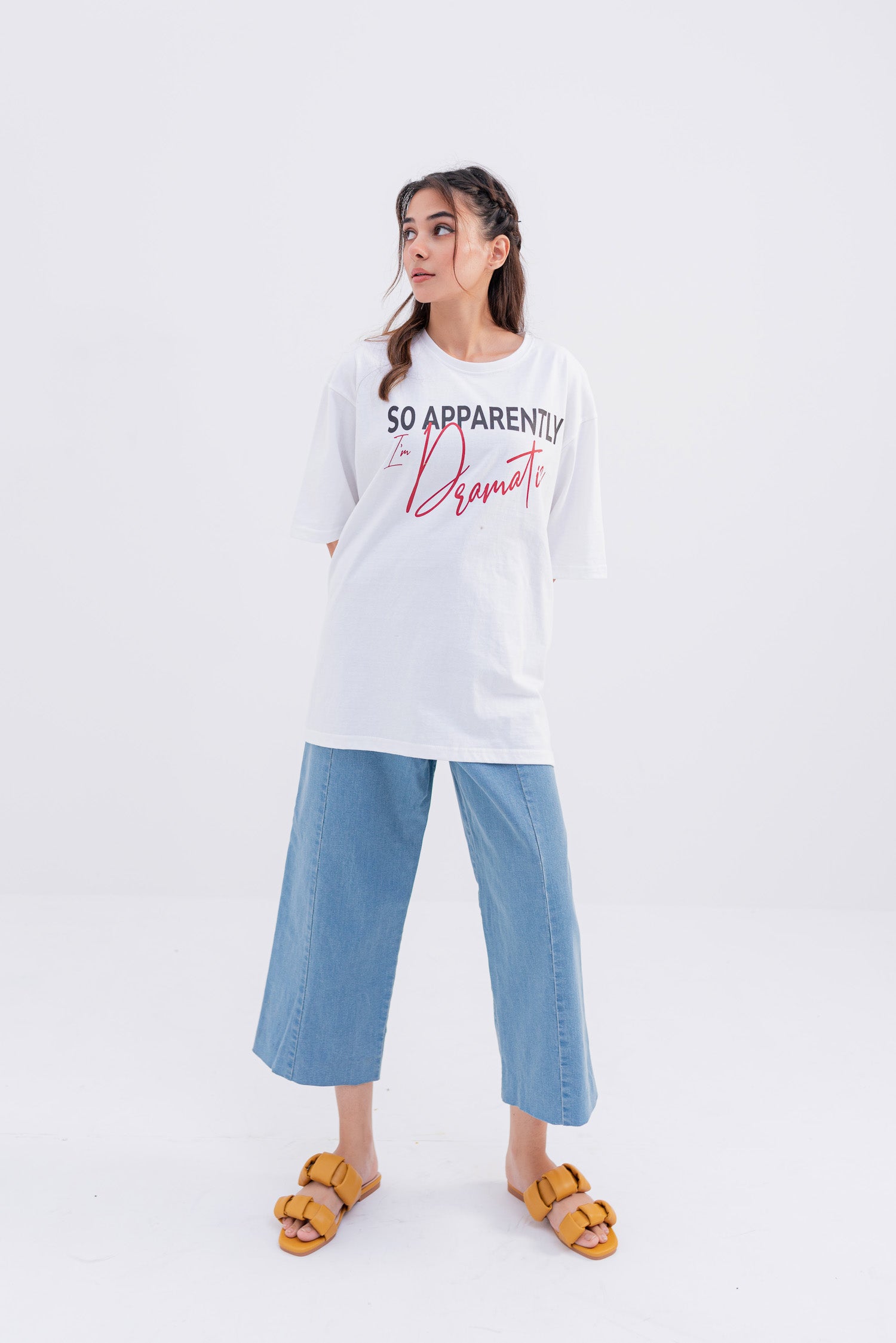 White Graphic Minor Fault Oversized T-shirt - Hustle N Holla