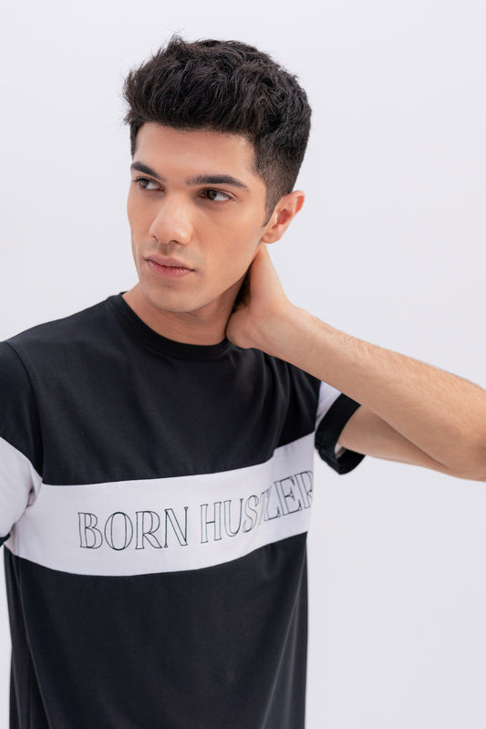 B&W Born Hustler Graphic T-shirt