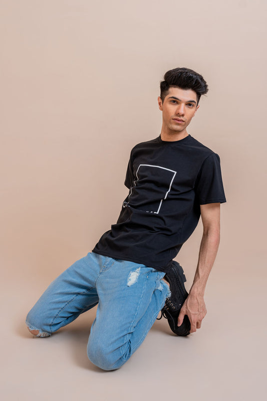 Black Hustle Up Graphic Minor Fault T-shirt - Hustle N Holla