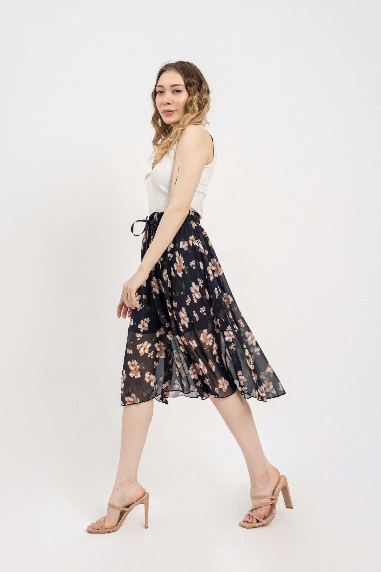 Floral Printed Skirt - Hustle N Holla