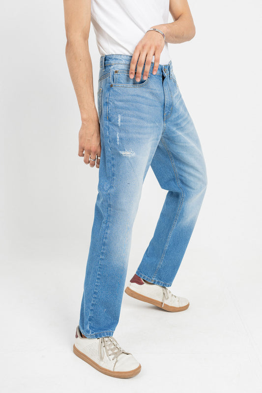 Faded Straight Fit Jeans - Hustle N Holla