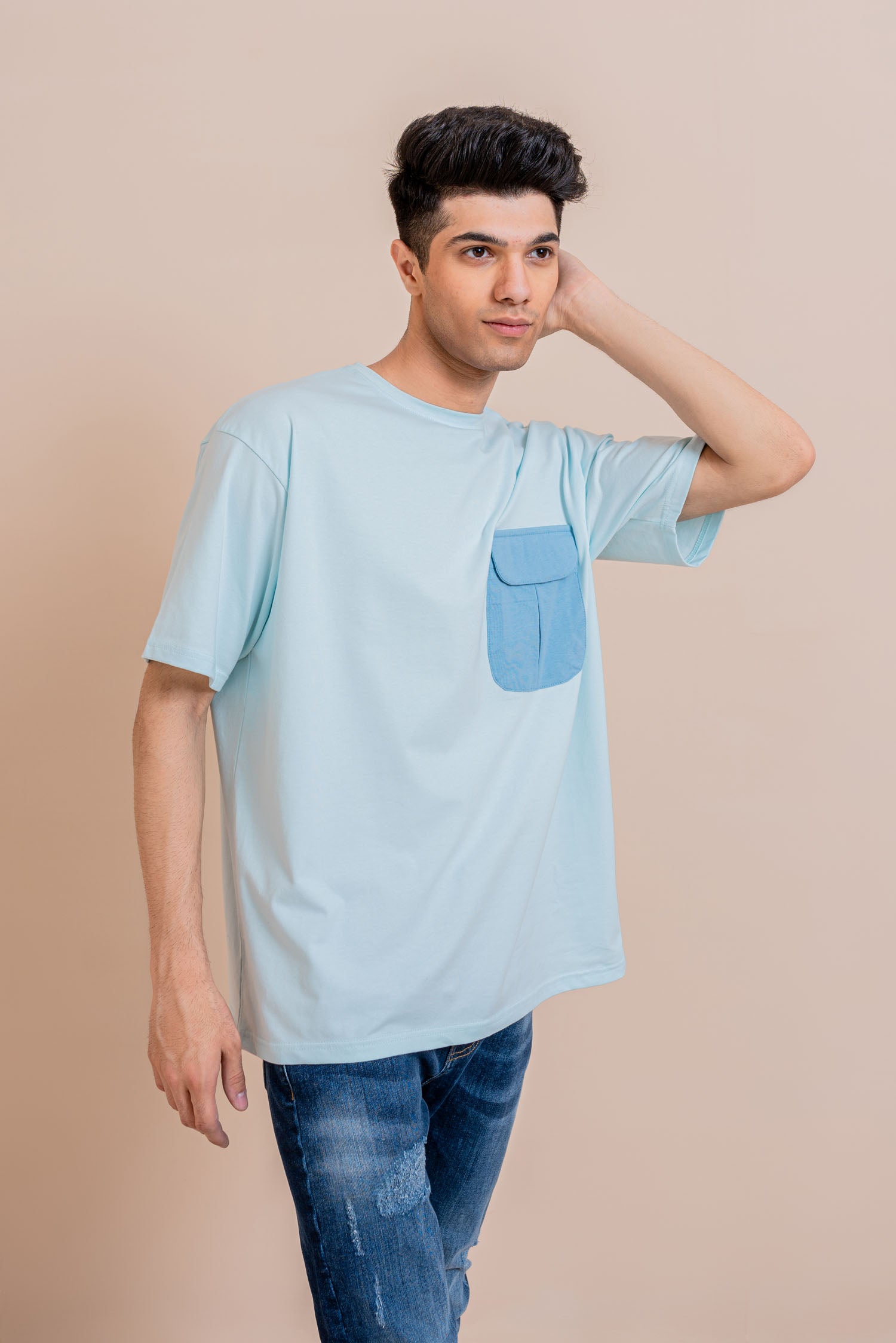 Blue Oversized T-shirt for men in Pakistan