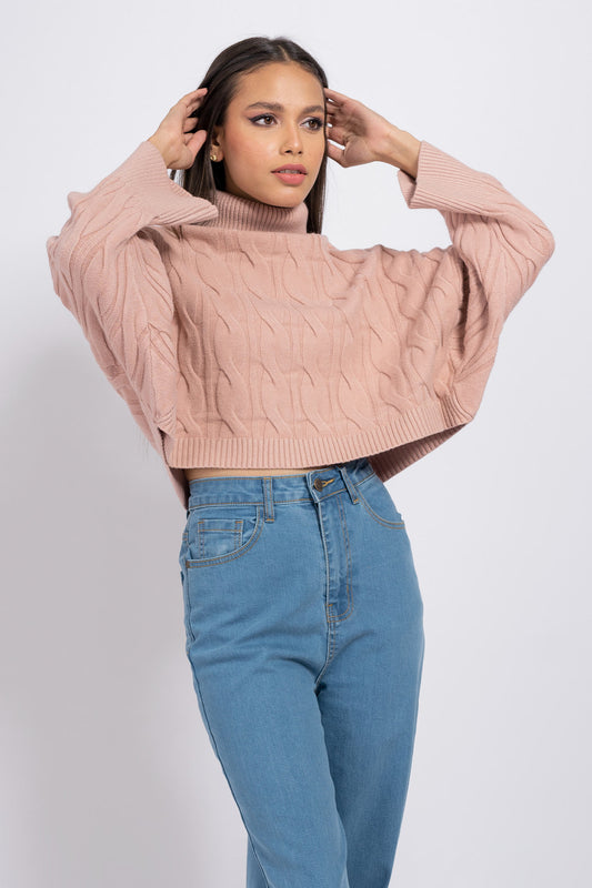 Blush Pink Loong Sleeve Jumper - Hustle N Holla
